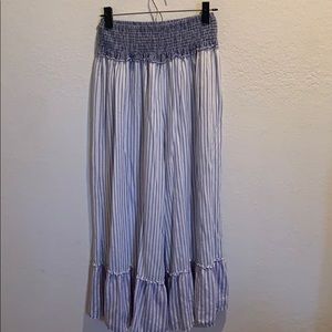 ruffled beach pants elastic waist